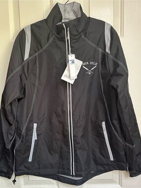 Sea Isle Black Women's Windbreaker Jacket